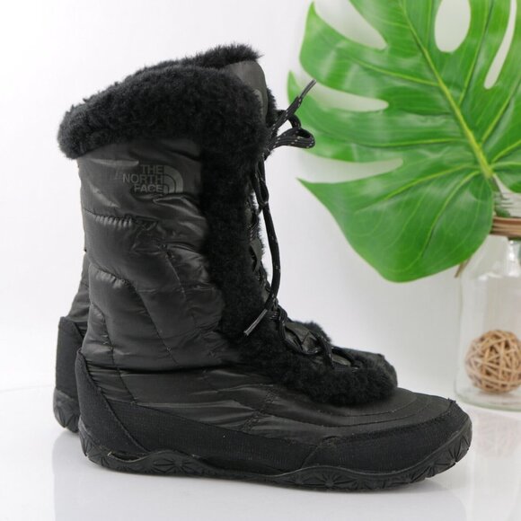 The North Face Womens Icepick Boot Size 6 Waterproof Quilted Puffer Down Goose - Picture 4 of 12